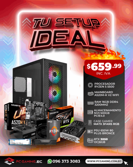 PC PROMO RYZEN 5 5500 + RTX 3050 6GB