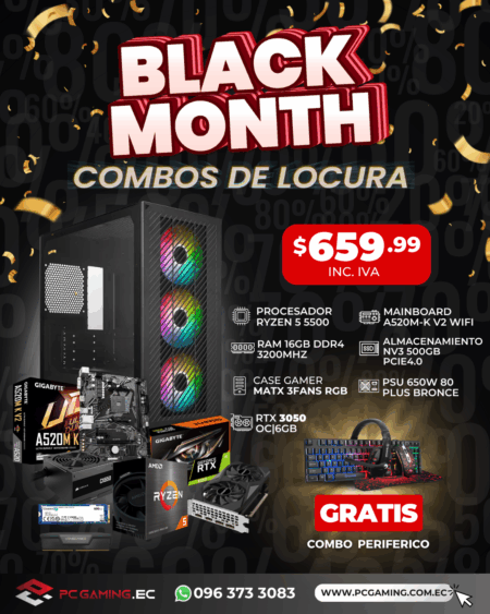 PC PROMO RYZEN 5 5500 + RTX 3050 6GB