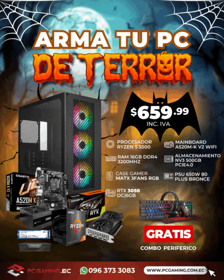 PC PROMO RYZEN 5 5500 + RTX 3050 6GB