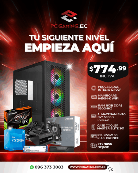 PC PROMO I5 12400 + RTX 3050 6GB