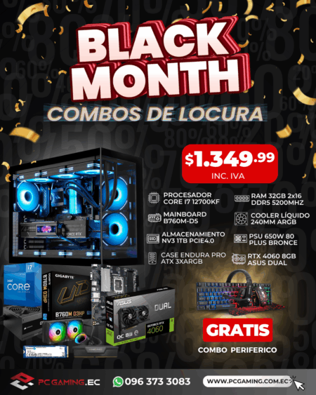 PC PROMO i7 12700KF + RTX 4060 8GB