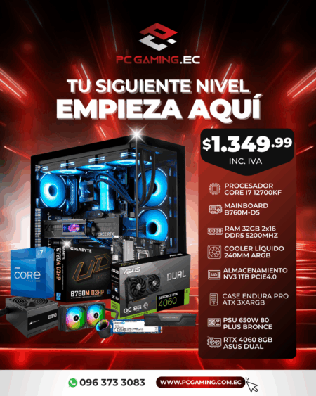 PC PROMO i7 12700KF + RTX 4060 8GB
