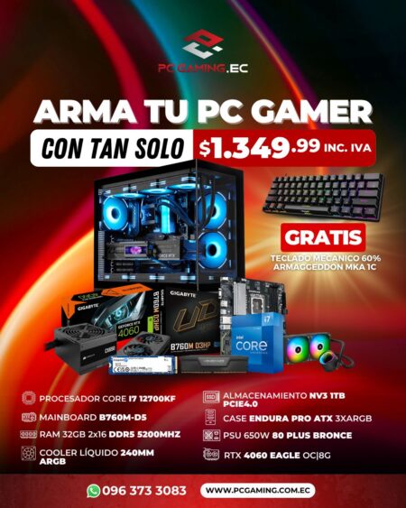 PC PROMO i7 12700KF + RTX 4060 8GB