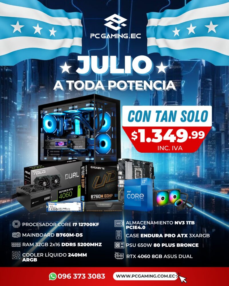 PC PROMO i7 12700KF + RTX 4060 8GB