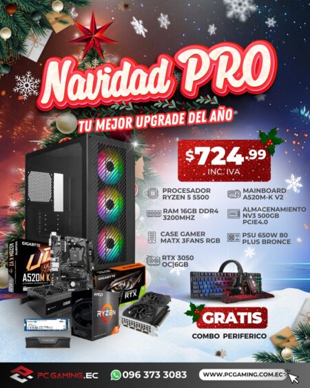 PC PROMO RYZEN 5 5500 + RTX 3050 6GB