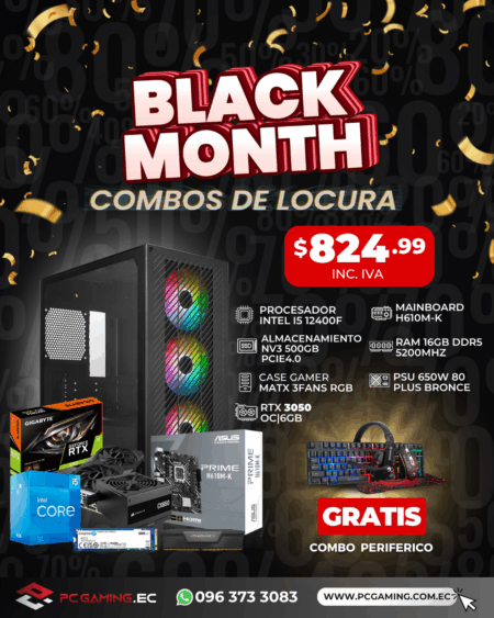 PC PROMO I5 12400F + RTX 3050 6GB