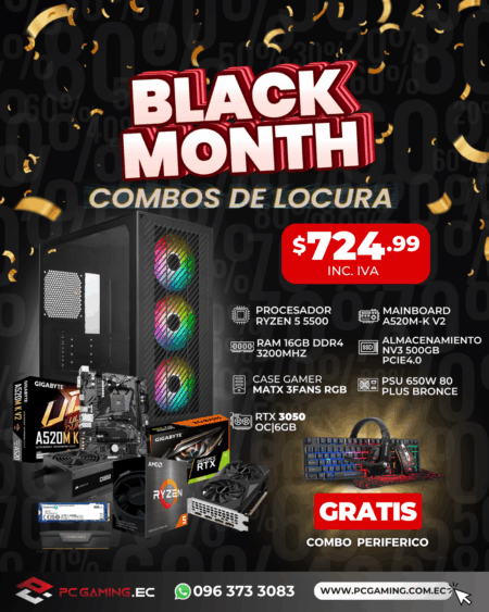 PC PROMO RYZEN 5 5500 + RTX 3050 6GB