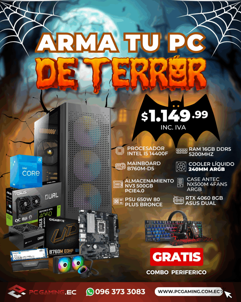 PC PROMO I5 14400F + RTX 4060 8GB