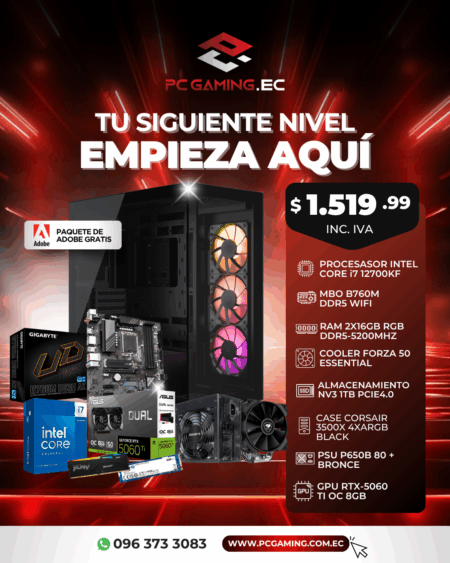 PC PROMO I7 12700KF + RTX 5060Ti OC 8GB