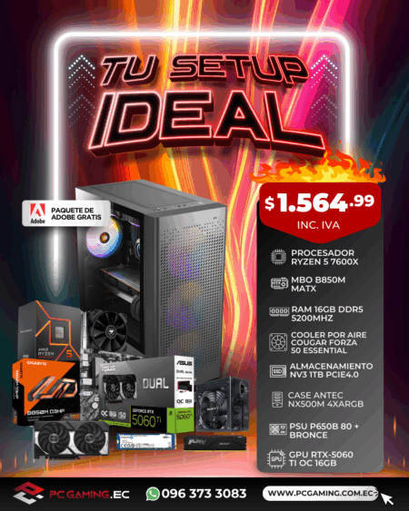 PC PROMO RYZEN 5 7600X + RTX 5060Ti OC 16GB