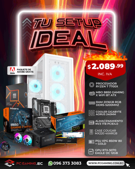 PC PROMO RYZEN 7 7700X + RTX 5070 EAGLE OC 12GB