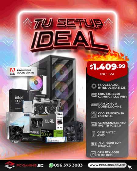 PC PROMO I-CORE ULTRA 5 225 + RTX 5060Ti OC 8GB