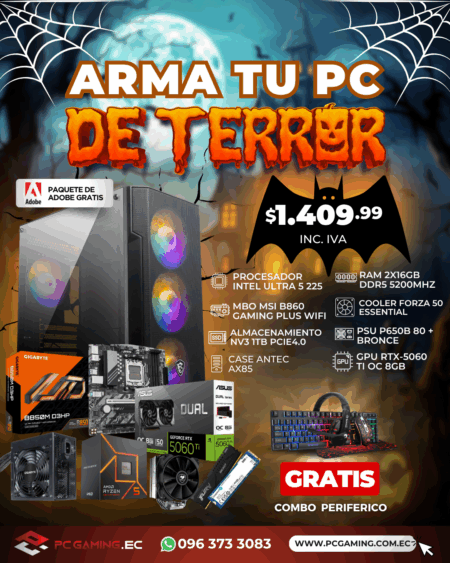 PC PROMO I-CORE ULTRA 5 225 + RTX 5060Ti OC 8GB
