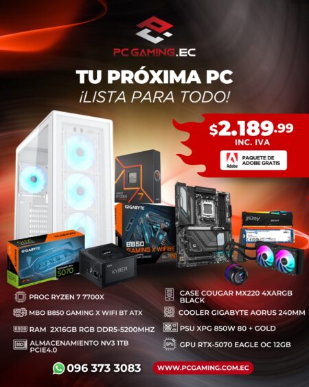 PC PROMO RYZEN 7 7700X + RTX 5070 EAGLE OC 12GB