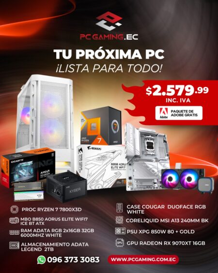 PC PROMO RYZEN 7 7800X3D+ RX 9070XT 16GB