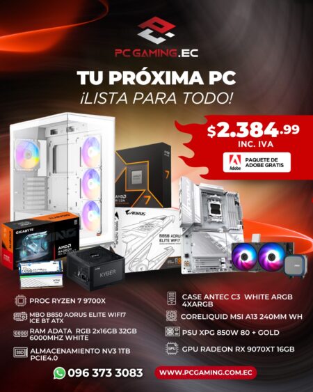 PC PROMO RYZEN 7 9700X + RX 9070XT 16GB