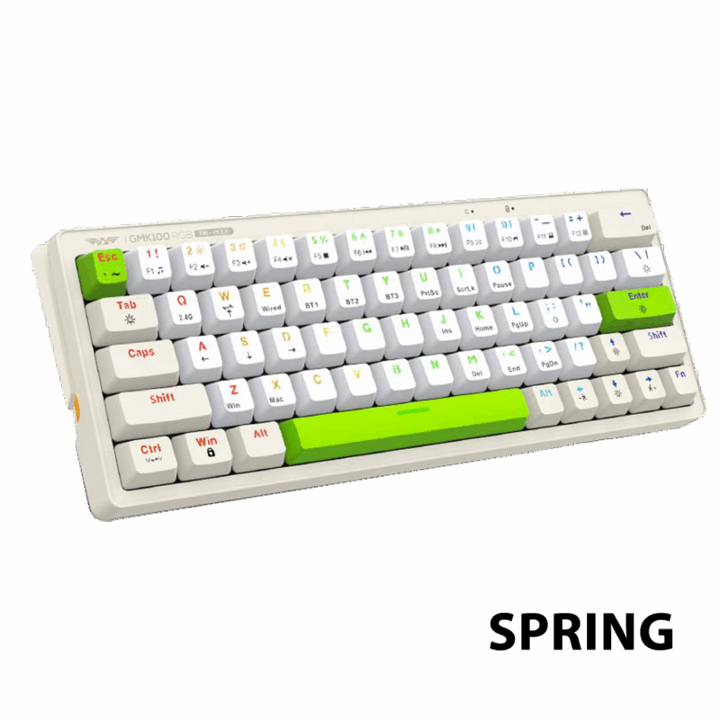 TECLADO MECÁNICO ARMAGGEDDON GMK-100 SPRING RGB TRI-MODE