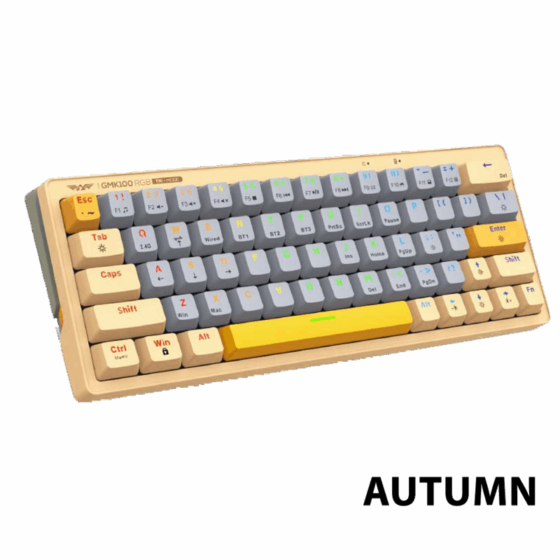 TECLADO MECÁNICO ARMAGGEDDON GMK-100 AUTUMN RGB TRI-MODE
