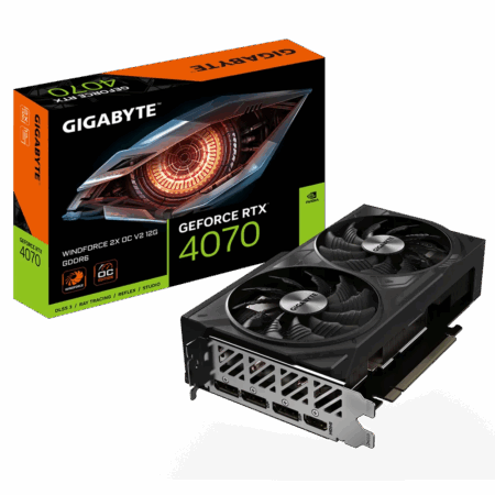 TARJETA DE VIDEO GIGABYTE RTX 4070 WINDFORCE 2X OC V2 12G