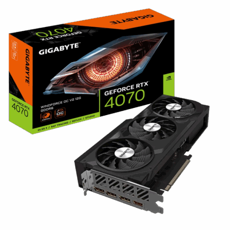 TARJETA DE VIDEO GIGABYTE RTX 4070 WINDFORCE 3X OC V2 12G