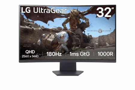 MONITOR LG 32" ULTRAGEAR GAMING CURVO QHD/ 2560X1440/ IPS/ 1MS/ 180Hz/