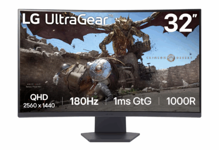 MONITOR LG 32" ULTRAGEAR GAMING CURVO QHD/ 2560X1440/ IPS/ 1MS/ 180Hz/