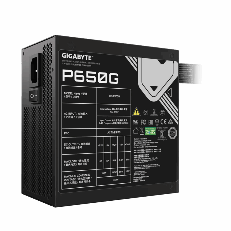 FUENTE DE PODER GIGABYTE P650G 650W 80+ GOLD ATX - Image 5