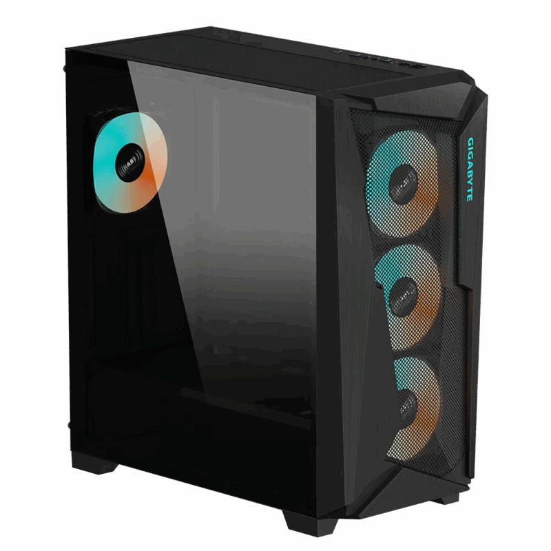 CASE GIGABYTE C301 GLASS ARGB X4FANS BLACK - Image 2