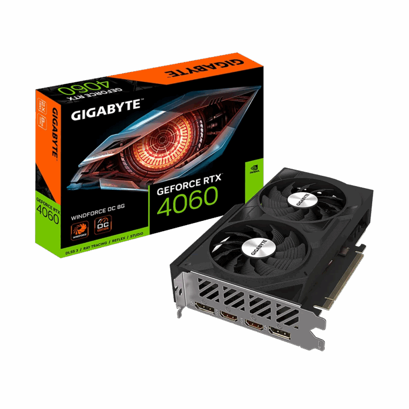 TARJETA DE VIDEO GIGABYTE RTX 4060 WINDFORCE OC 8GB