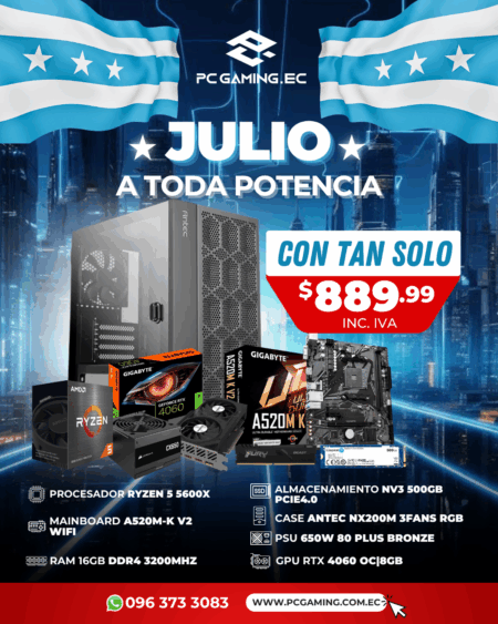 PC PROMO RYZEN 5 5600X + RTX 4060 OC 8GB