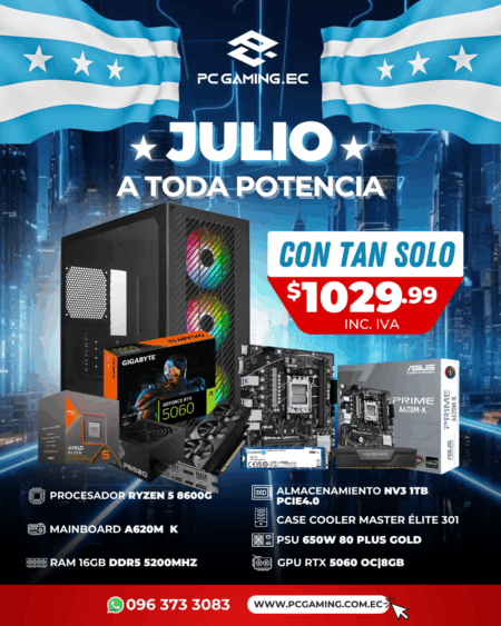 PC PROMO RYZEN 5 8600G + RTX 5060 OC 8GB