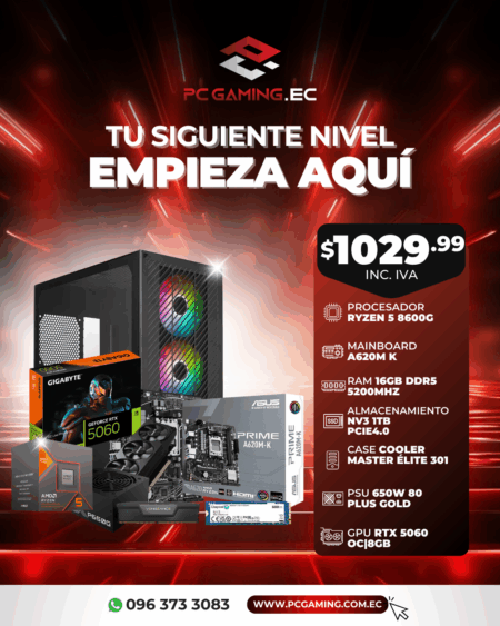 PC PROMO RYZEN 5 8600G + RTX 5060 OC 8GB