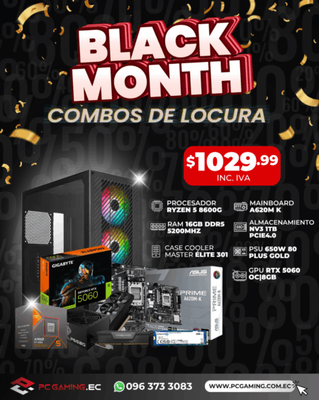 PC PROMO RYZEN 5 8600G + RTX 5060 OC 8GB