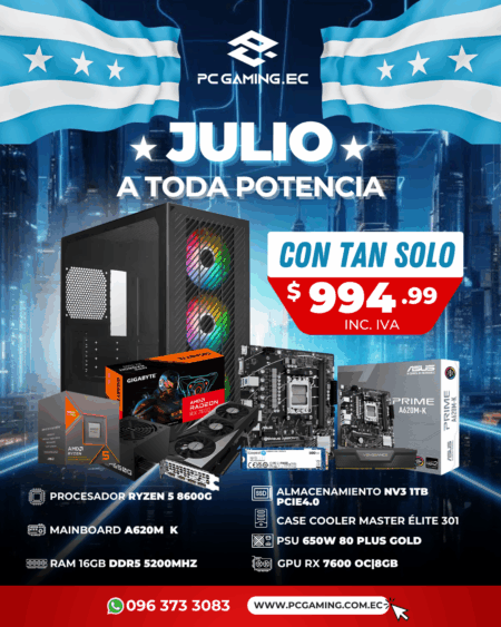 PC PROMO RYZEN 5 8600G + RX 7600 OC 8GB