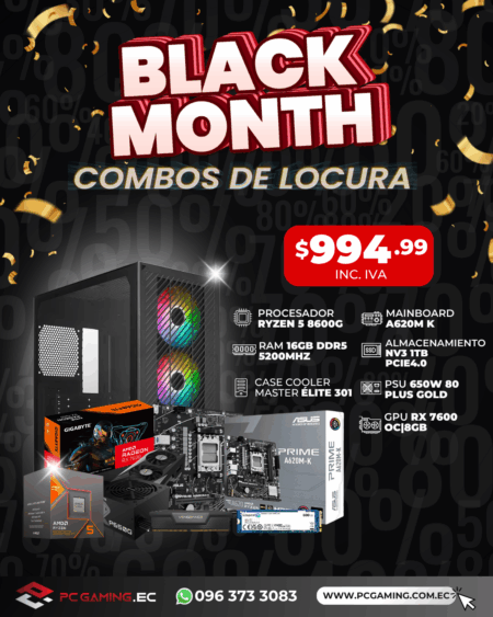 PC PROMO RYZEN 5 8600G + RX 7600 OC 8GB