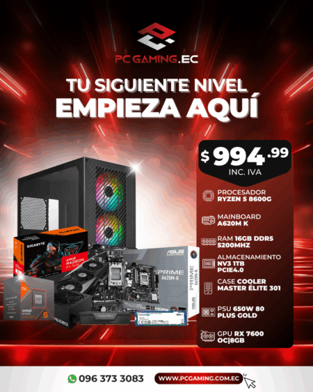 PC PROMO RYZEN 5 8600G + RX 7600 OC 8GB