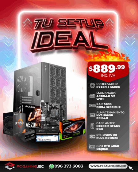 PC PROMO RYZEN 5 5600X + RTX 4060 OC 8GB