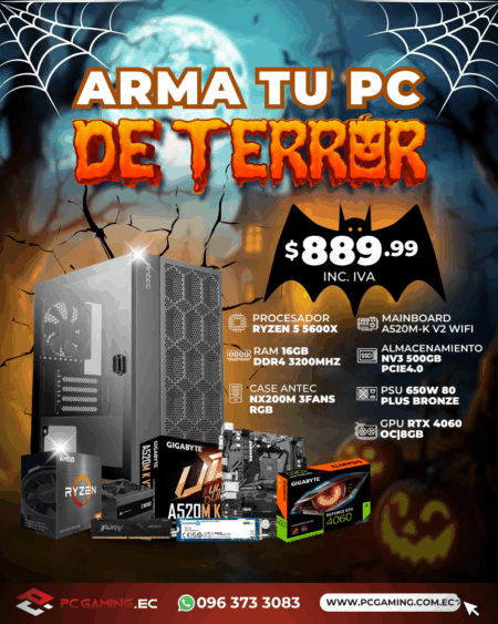 PC PROMO RYZEN 5 5600X + RTX 4060 OC 8GB