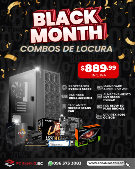 PC PROMO RYZEN 5 5600X + RTX 4060 OC 8GB