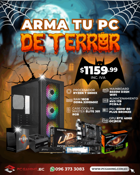 PC PROMO RYZEN 7 5800X + RTX 4060 OC 8GB