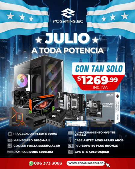 PC PROMO RYZEN 5 7600X + RTX 4060 OC 8GB