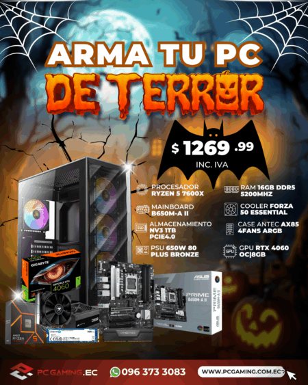 PC PROMO RYZEN 5 7600X + RTX 4060 OC 8GB