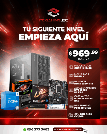 PC PROMO I5 13400+ RTX 4060 OC 8GB