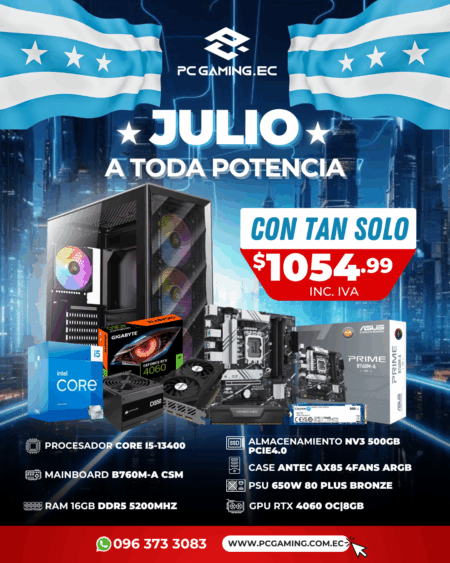 PC PROMO I5 13400 + RTX 4060 OC 8GB