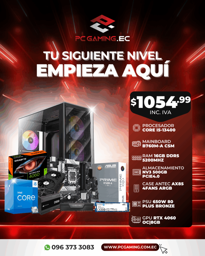 PC PROMO I5 13400 + RTX 4060 OC 8GB