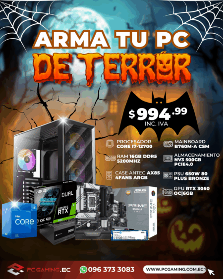 PC PROMO I7 12700 + RTX 3050 OC 6GB