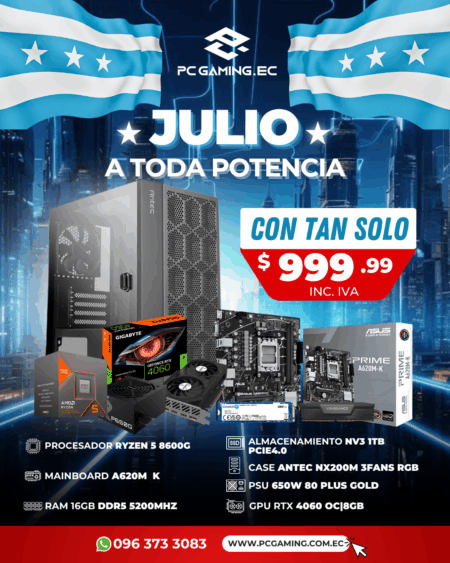 PC PROMO RYZEN 5 8600G + RTX 4060 OC 8GB