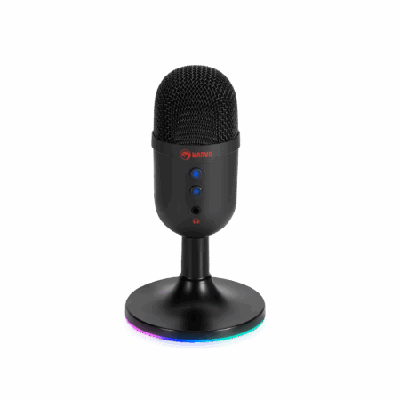 MICRÓFONO MARVO RGB MIC 06 BLACK
