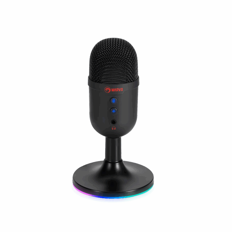 MICRÓFONO MARVO RGB MIC 06 BLACK