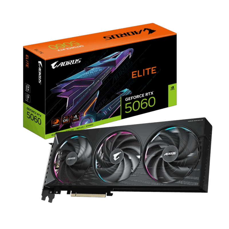 TARJETA DE VIDEO GIGABYTE RTX 5060 AORUS ELITE OC 8G
